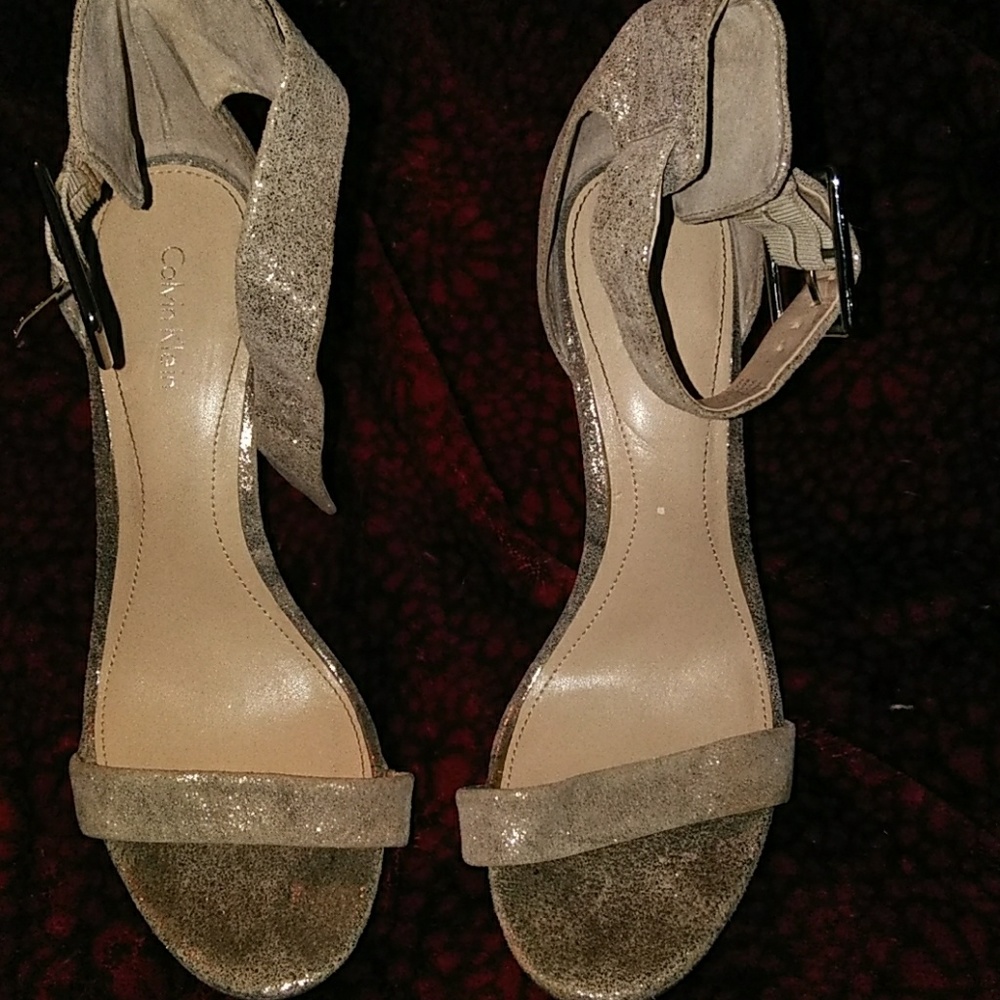 Calvin Klein Metallic Silver and Gold  Sandal